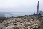 Вид на руины Пантикапея и Обелиск Славы