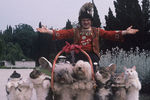 Юрий Куклачев с дрессированными животными, 1978 год 
