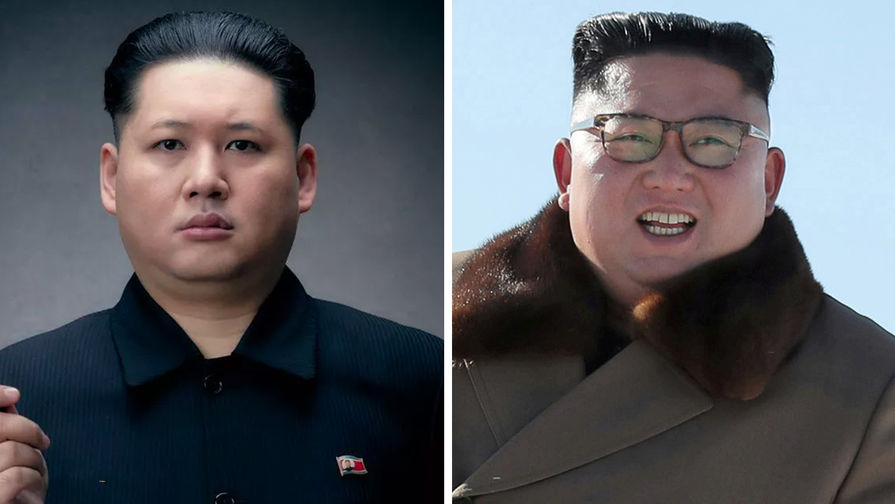 Высший руководитель КНДР Ким Чен Ын (справа) и его двойник Говард (коллаж)