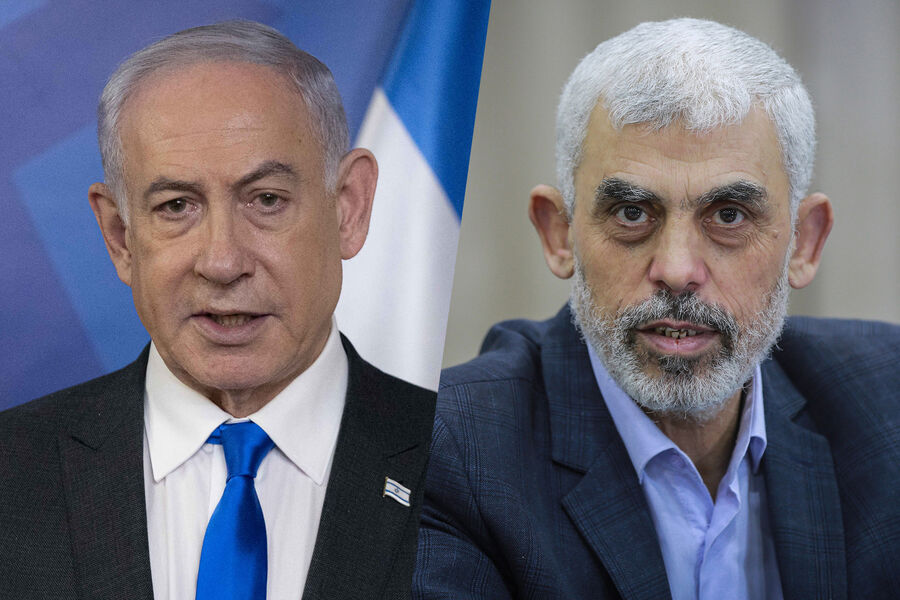 Премьер-министр Израиля Биньямин Нетаньяху и лидер палестинского движения ХАМАС