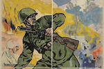 Плакат «Ни шагу назад!», 1942 год. Художник П. Шухмин