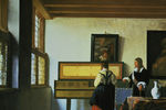 Ян Вермеер. Урок музыки, или Кавалер и дама у спинета. 1662