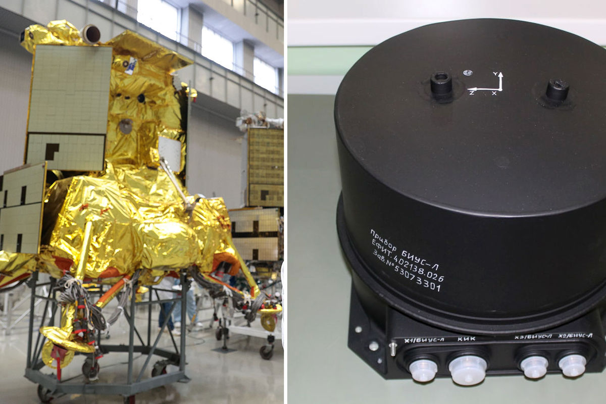 Автоматическая станция «Луна-25» и макет «Биус-Л» для испытаний 