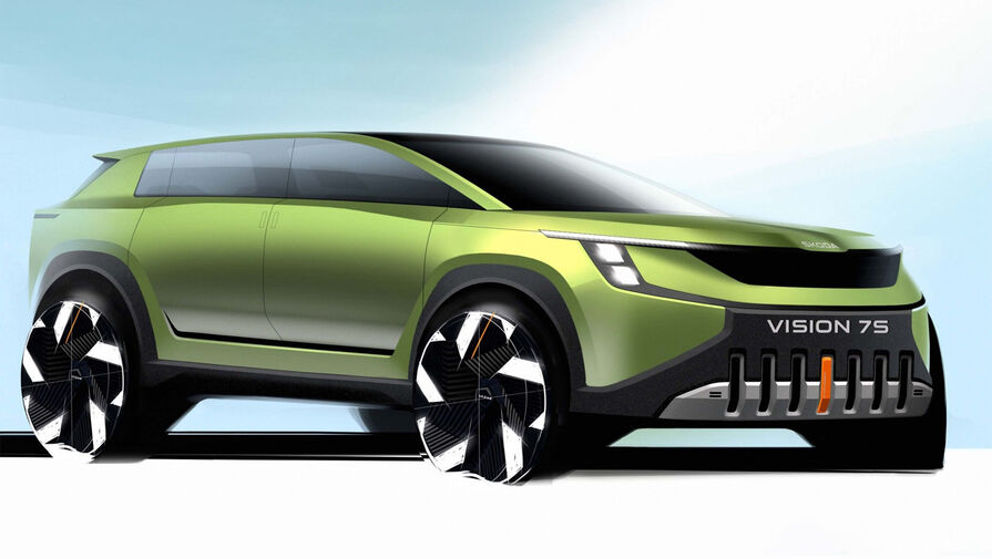 Skoda опубликовала изображение нового концептуального кроссовера Vision 7S