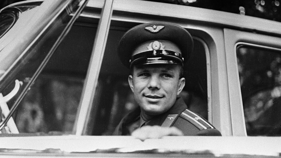 Первый в&nbsp;мире космонавт Юрий Гагарин, 1961 год