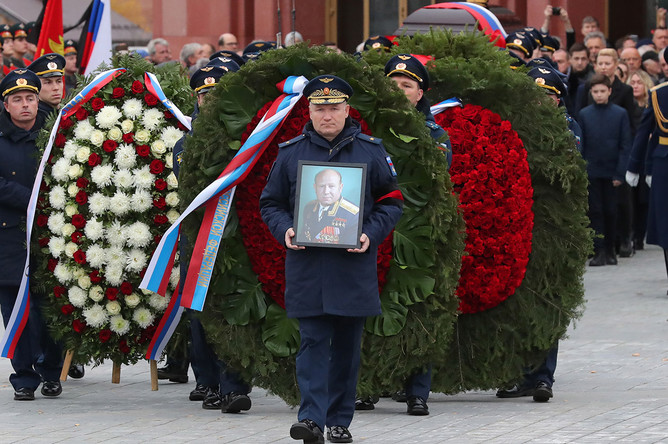 Похороны космонавта Алексея Леонова на Федеральном военном мемориальном кладбище