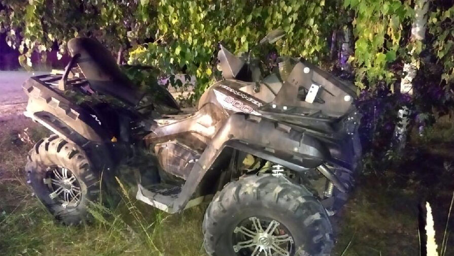 В Татарстане квадроцикл врезался в дерево, погибли три человека