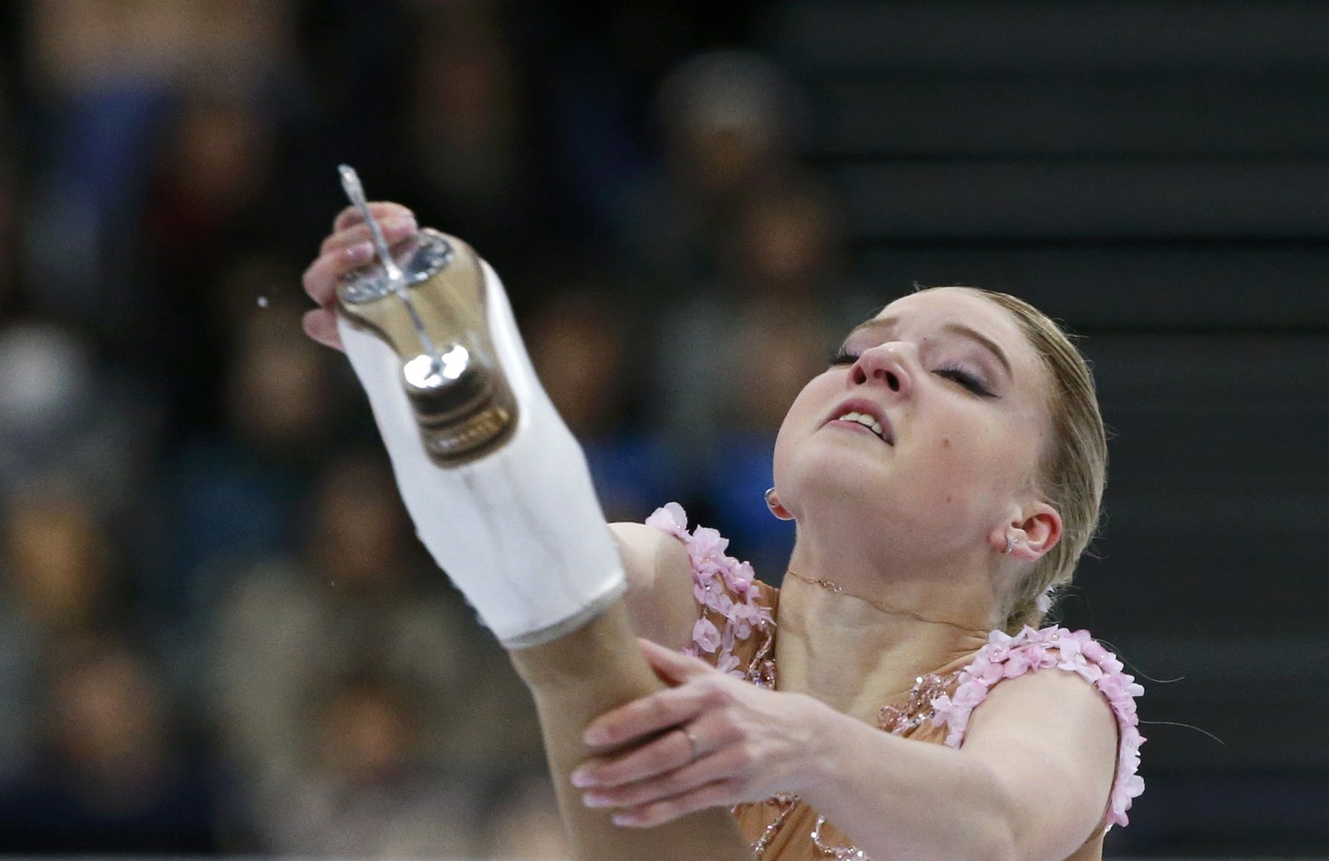 Россиянка Мария Сотскова на чемпионате мира по фигурному катанию в Хельсинки