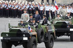 Президент Франции Эммануэль Макрон во время празднования Дня взятия Бастилии в Париже, 14 июля 2020 года