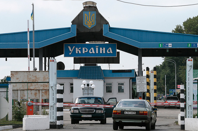 Пропускной пункт на границе России с Украиной
