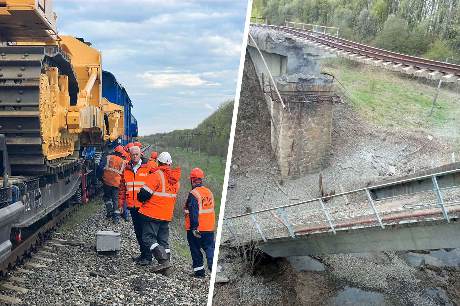 Что происходит в курске на границе украины. В Курской области обрушился Железнодорожный мост. Обрушение железнодорожного моста в Курске. Обрушение ЖД моста в Курской области.