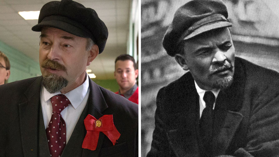 Владимир Ленин (справа) и его двойник (коллаж)