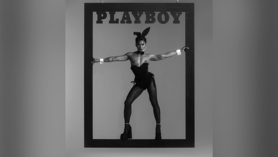 Playboy впервые разместил на обложке гея на каблуках с оголенной грудью