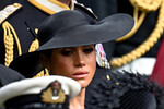Герцогиня Меган на похоронах королевы Елизаветы II, 19 сентября 2022 года

