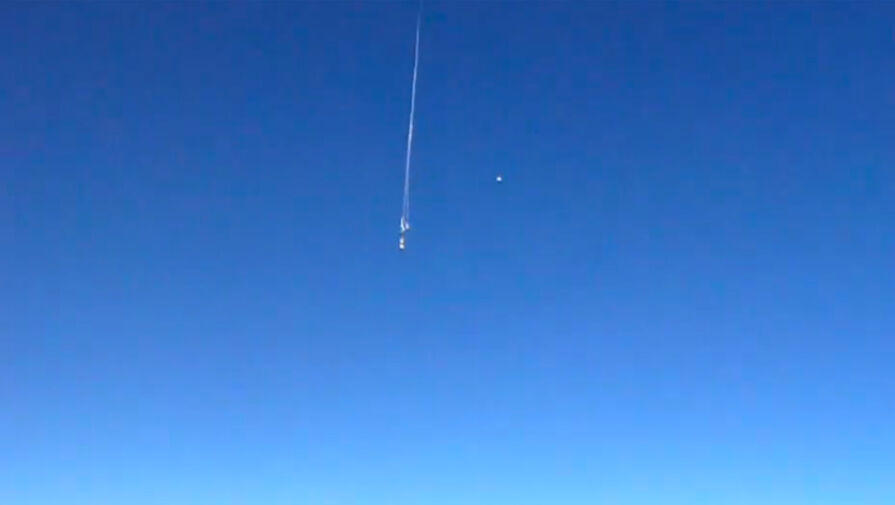 РИА Новости опубликовало видео пролета ракеты КНДР, снятое с японского истребителя