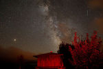 Звездное небо, наблюдаемое в Испании во время метеорного потока Персеиды