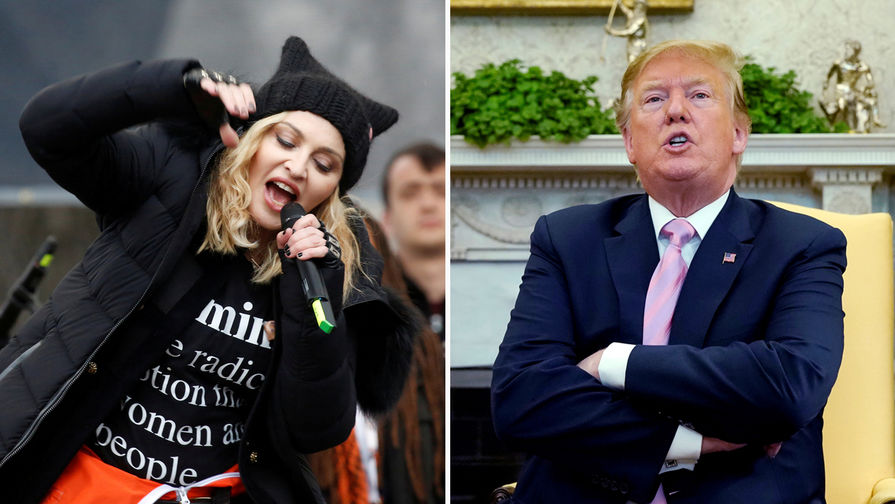 Певица Мадонна и президент США Дональд Трамп, коллаж «Газеты.Ru»
