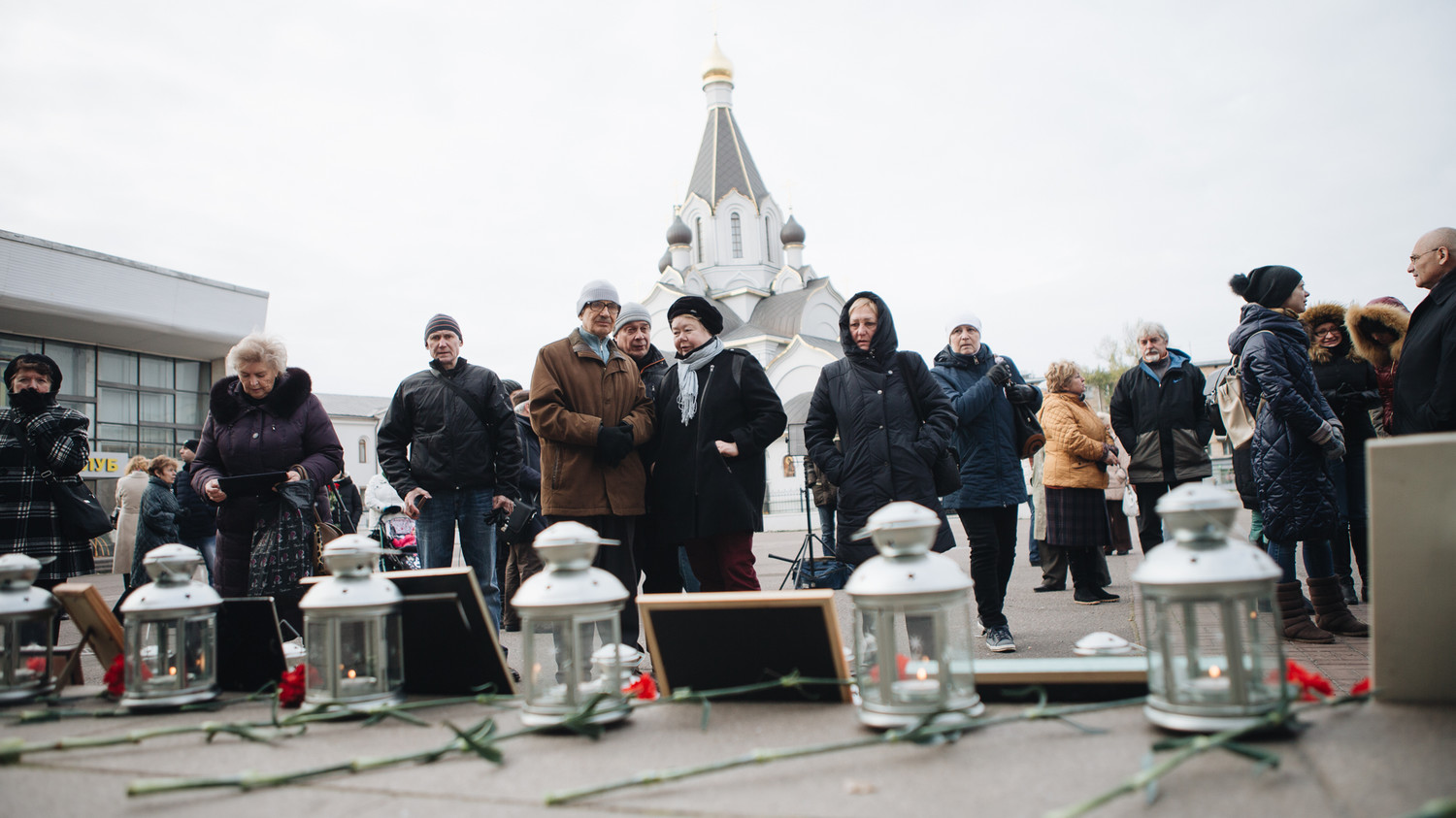 Памятные мероприятия около Театрального центра на Дубровке, 26 октября 2017 года