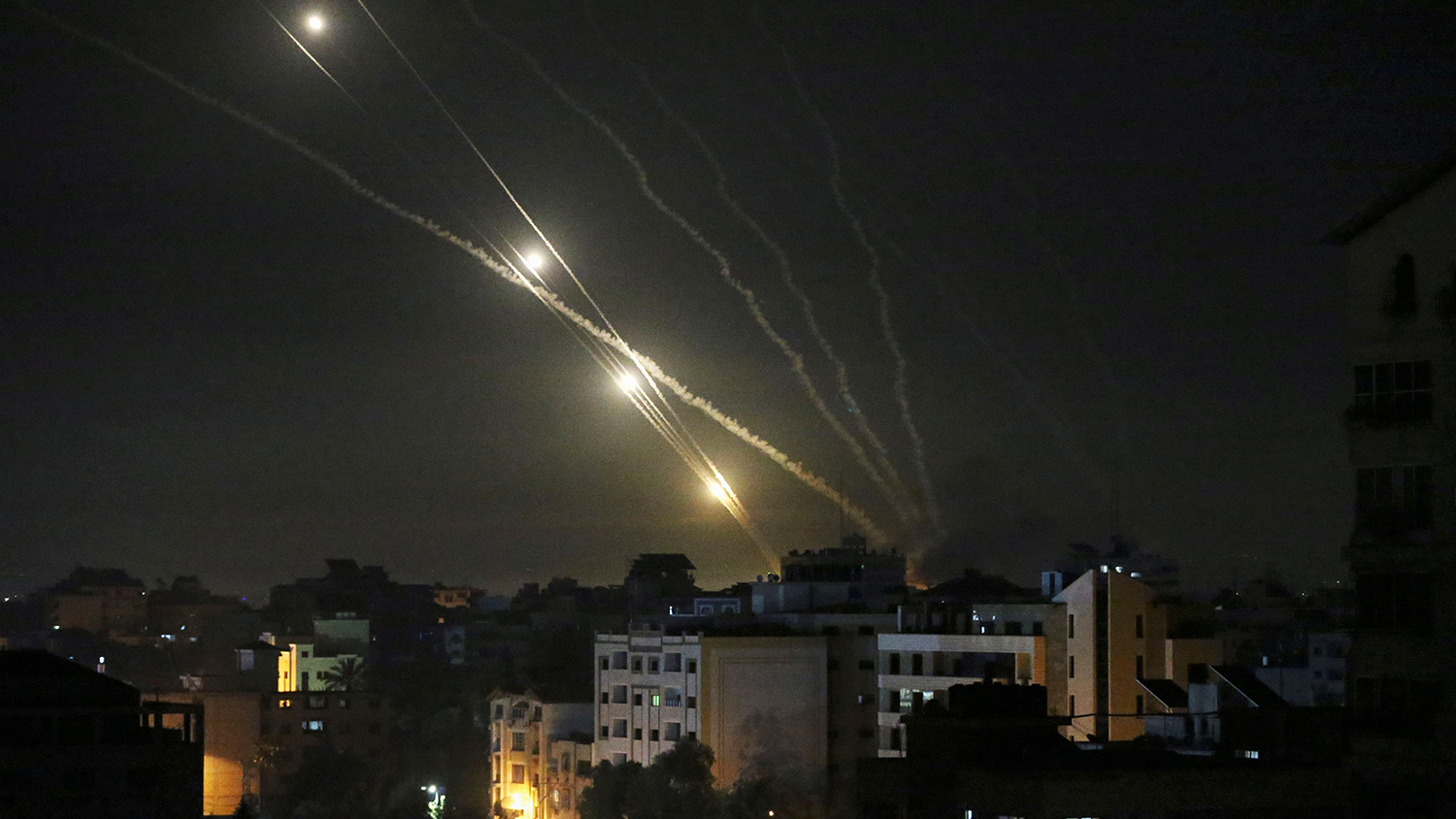  Ракеты, выпущенные палестинскими боевиками по Израилю, 12 мая 2021 года 