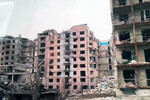 Жилой дом, пострадавший в результате обстрелов в Авдеевке, 19 февраля 2024 года