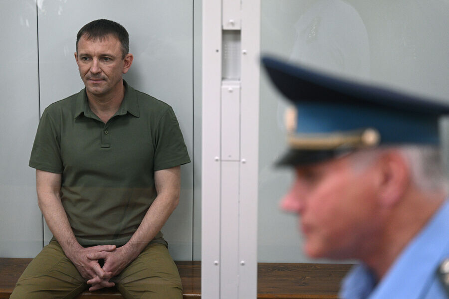 Бывший командующий 58-й армией ВС РФ генерал-майор Иван Попов на заседании в 235-м гарнизонном военном суде, Москва, 25 мая 2024 года