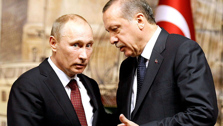 Президент РФ Владимир Путин и президент Турции Реджеп Эрдоган