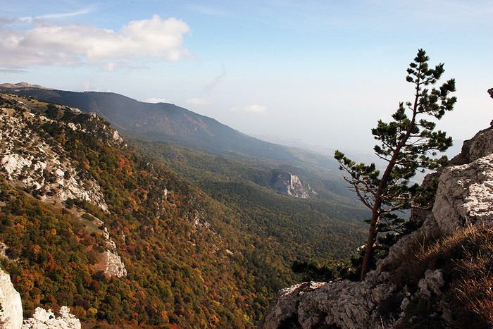 Вид на горное плато Крымского заповедника
