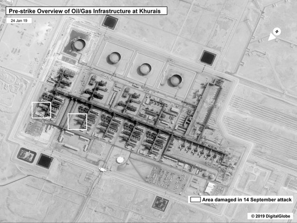 Последствия атаки дронов на Saudi Aramco в Хурайсе