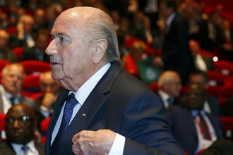 Зепп Блаттер во время открытия 65-го конгресса ФИФА