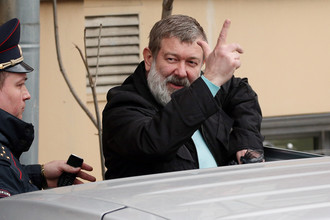 Политик Вячеслав Мальцев после рассмотрения административного протокола в Тверском суде Москвы, 14 апреля 2017 года