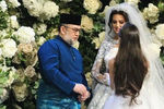 Во время церемонии бракосочетания короля Малайзии Мухаммада Пятого и россиянки Оксаны Воеводиной в Москве, 22 ноября 2018 года