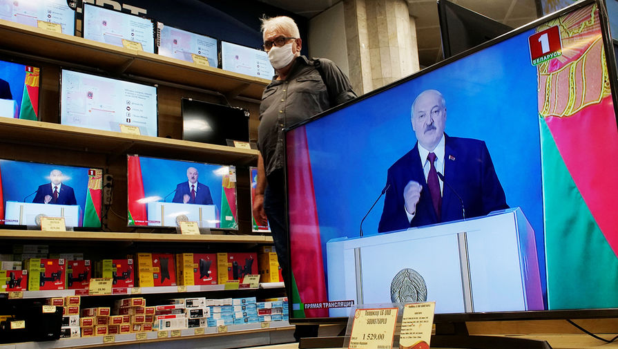 Президент Белоруссии Александр Лукашенко во время телеобращения к гражданам страны, 4 августа 2020 года
