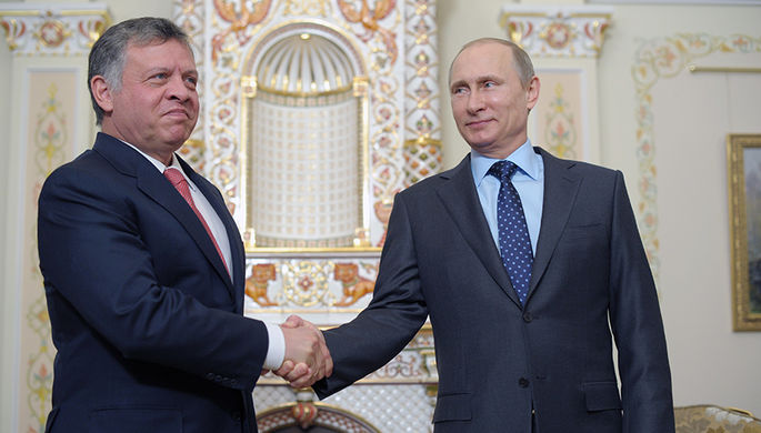 Король Иорданского Хашимитского Королевства Абдалла II и президент РФ Владимир Путин