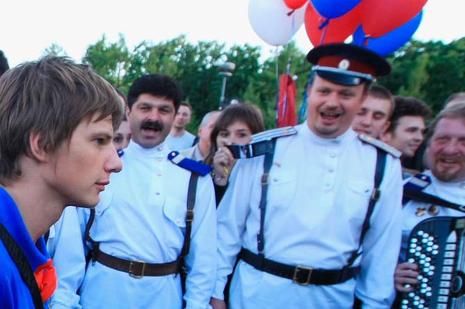 Андрей Аршавин во время церемонии встречи команды бронзовых призеров чемпионата Европы 2008 в «Лужниках»