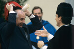 Во время официального визита Михаила Горбачева в Испанию, 1990 год