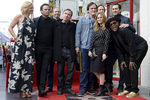 Квентин Тарантино и съемочная группа «Омерзительной восьмерки» на Аллее славы в Голливуде