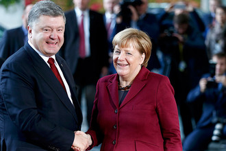 Президент Украины Петр Порошенко и канцлер Германии Ангела Меркель