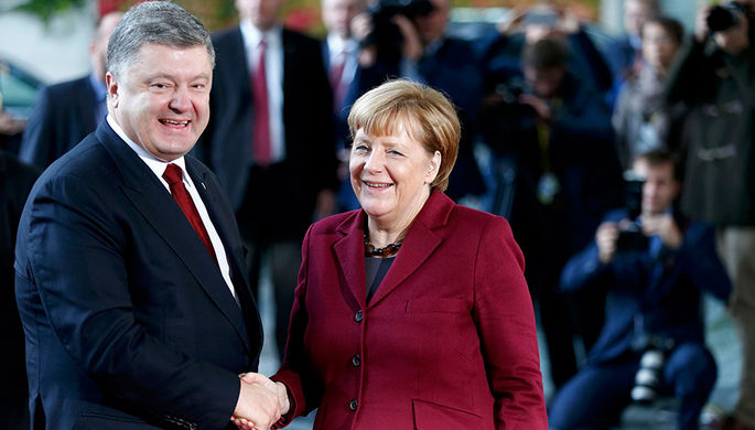 Президент Украины Петр Порошенко и канцлер Германии Ангела Меркель