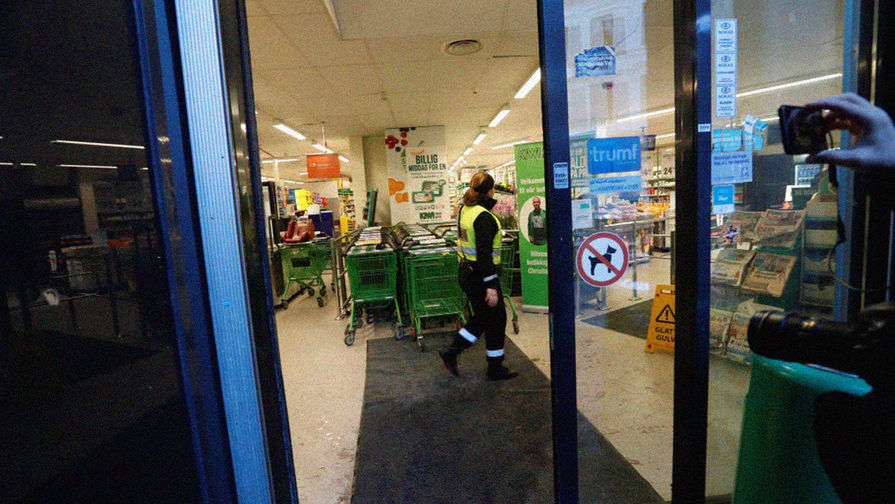 Супермаркет в Осло, где было совершено нападение с ножом, 18 января 2019 года
