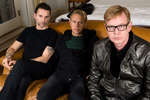 Участники группы Depeche Mode Дейв Гаан, Мартин Гор и Энди Флетчер (слева направо), 2011 год