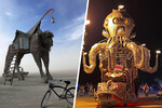 На фестивале Burning Man в пустыне Блэк-Рок, штат Невада, 2023 год