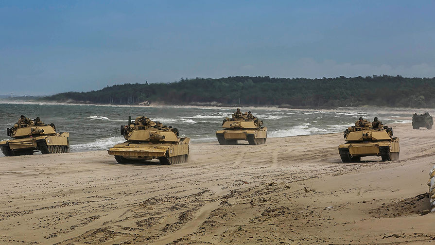 Танки M1A1 Abrams морской пехоты США во время учений «Baltops» в польской Устке, июнь 2018 года