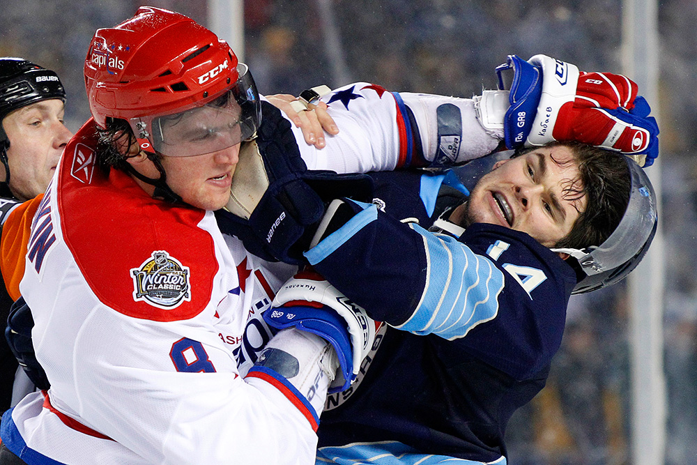 Александр Овечкин во время матча Washington Capitals и Pittsburgh Penguins, 2011 год
