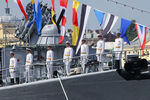 Экипаж противолодочного корабля «Казанец» на параде кораблей по случаю Дня Военно-Морского Флота России