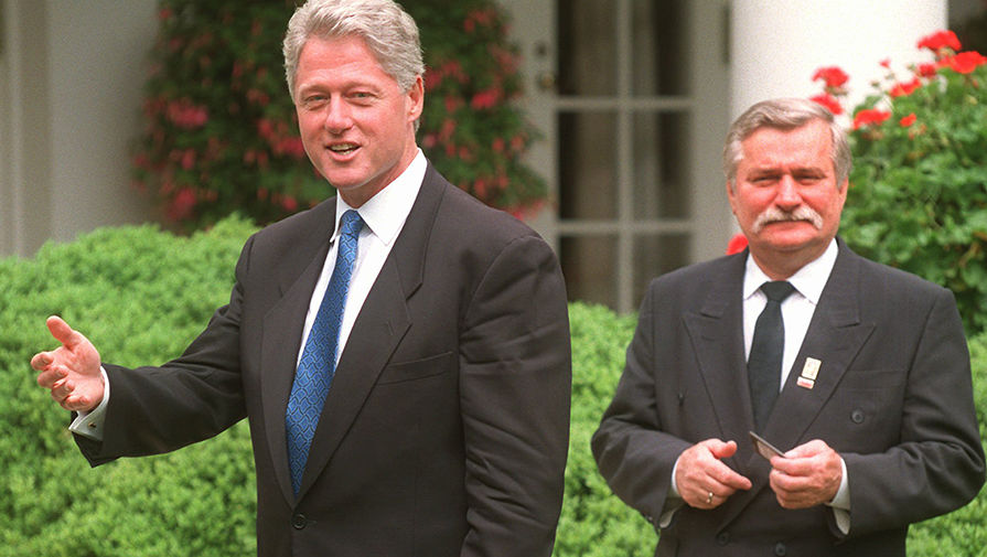 Билл Клинтон и Лех Валенса, 1996 год