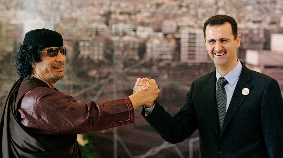 Встреча Муаммара Каддафи и президента Сирии Башара Асад, 2008&nbsp;год 