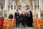 Президент РФ Владимир Путин и президент Сирии Башар Асад в кафедральном соборе Пресвятой Богородицы в Дамаске, 7 января 2020 года

