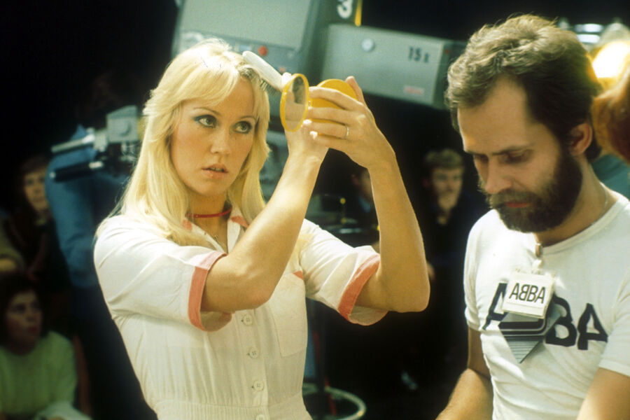 Агнета Фельцког готовится к&nbsp;выступлению группы ABBA в&nbsp;Варшаве, 1974&nbsp;год