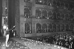 Балет «Жизель». Рудольф Нуреев на сцене после выступления в Римском оперном театре, 8 февраля 1980 года