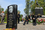 Траурные мероприятия, посвященные пятнадцатой годовщине гибели атомного подводного крейсера, на Серафимовском кладбище в Санкт-Петербурге